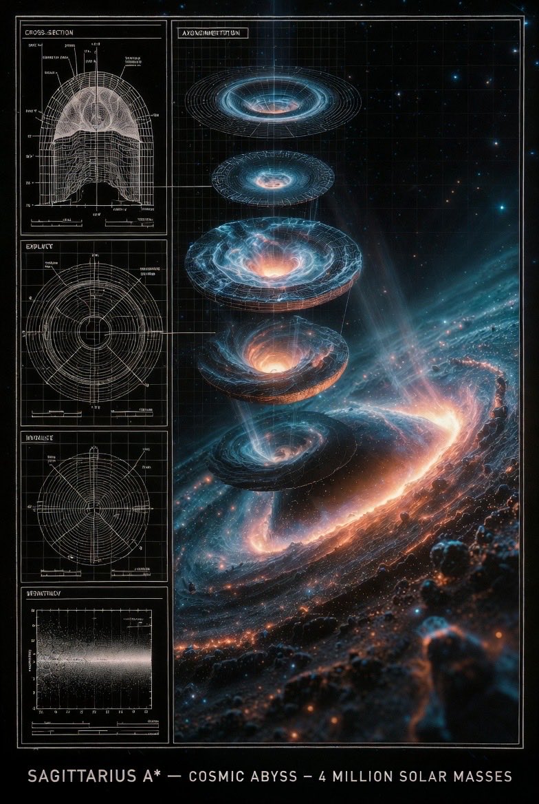 Infographic / Edu Visual - Supermassive Black Hole Museum Presentation Board - Image 2