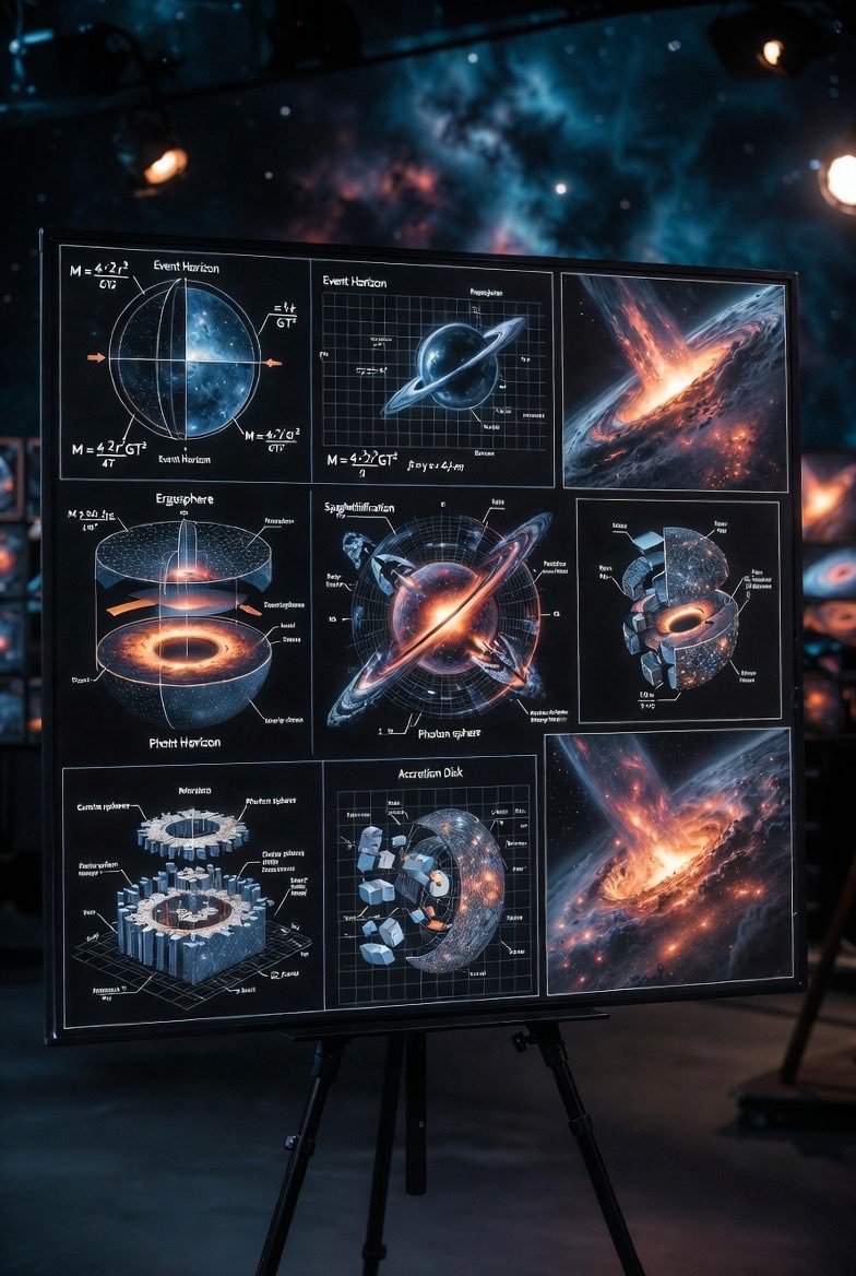 Infographic / Edu Visual - Supermassive Black Hole Museum Presentation Board - Image 3