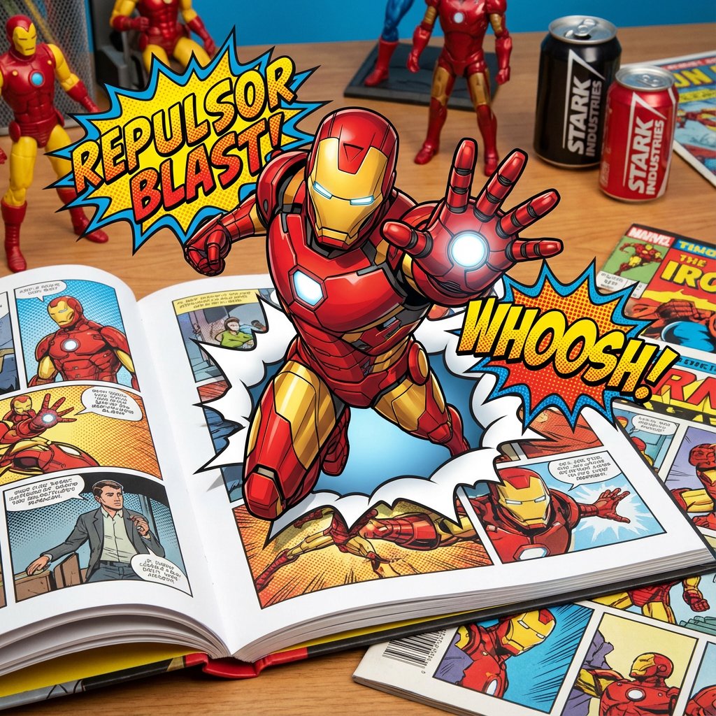 Comic / Storyboard - Superhero Comic Book Pop Art Diorama Prompt - Image 2