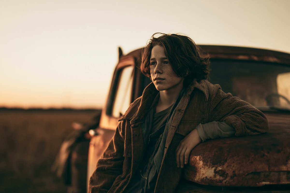 Nostalgic 1970s Film Grain Portrait
