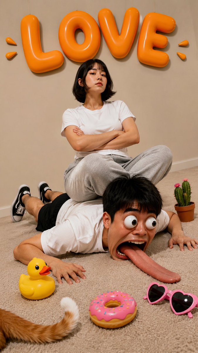 Absurd Surreal Couple Comedy Portrait
