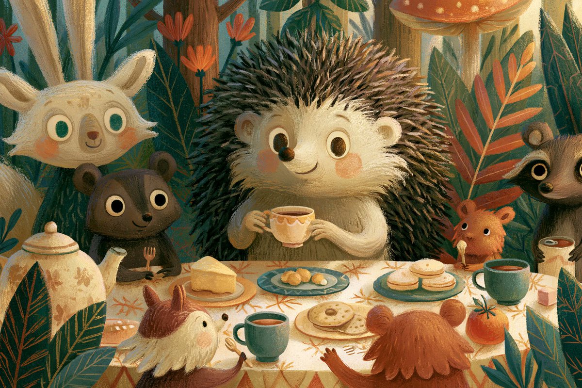 Whimsical Storybook Illustration in Guillemaud Style