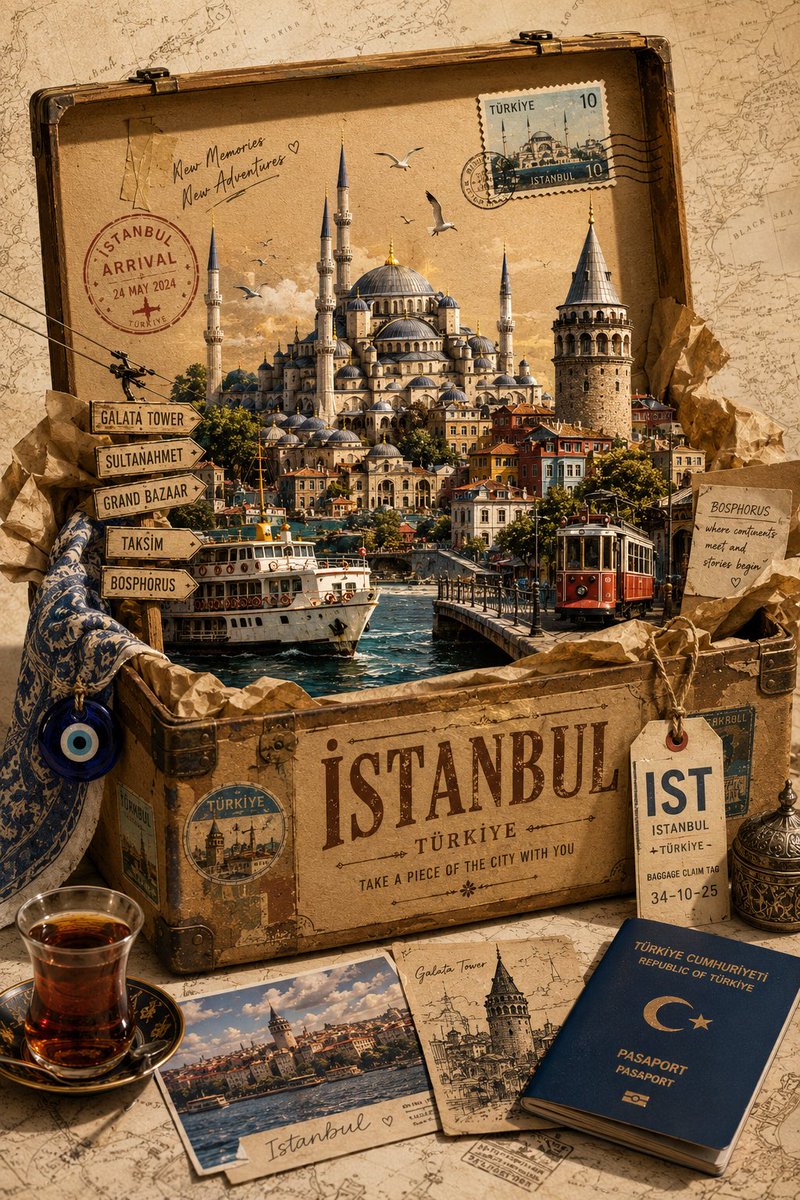 City Unpacked From Vintage Travel Trunk