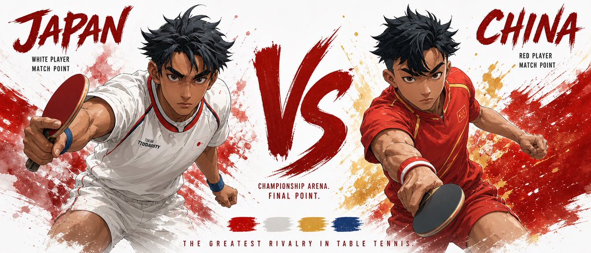Table Tennis Rivalry VS Character Sheet