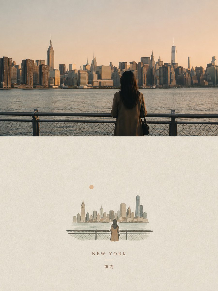 Split Editorial Poster Photo And Paper Sketch