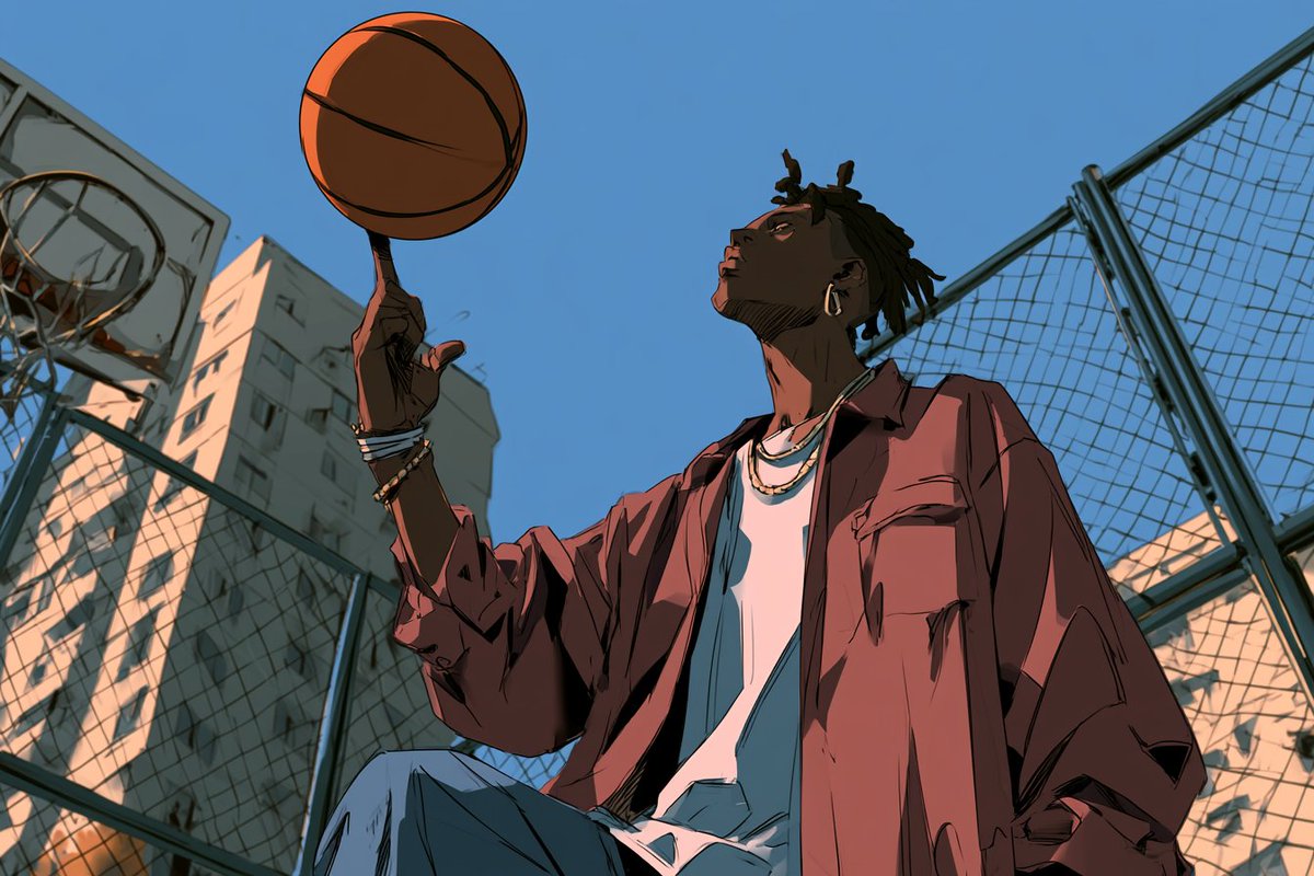 Low-Angle Urban Anime Street Portrait