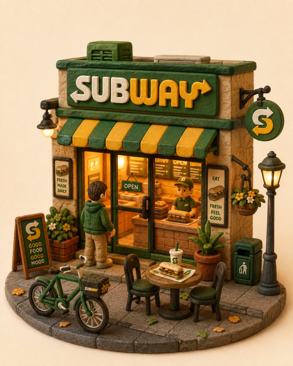 Cozy Clay Miniature Storefront Diorama