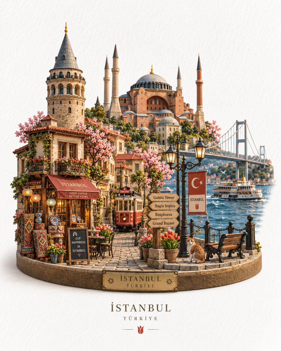 White Studio Miniature City Diorama Shot