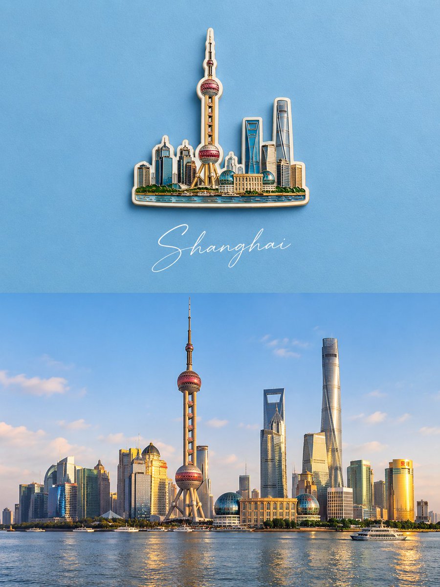 Enamel Souvenir Magnet Editorial Travel Poster