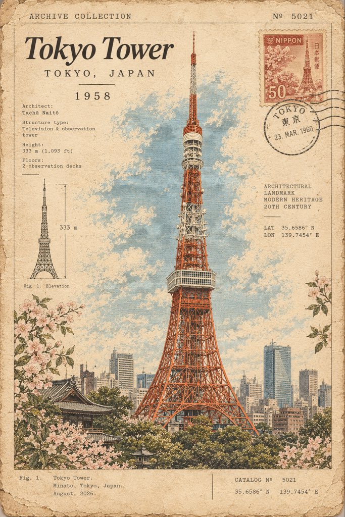 Antique Architectural Specimen Catalog Card