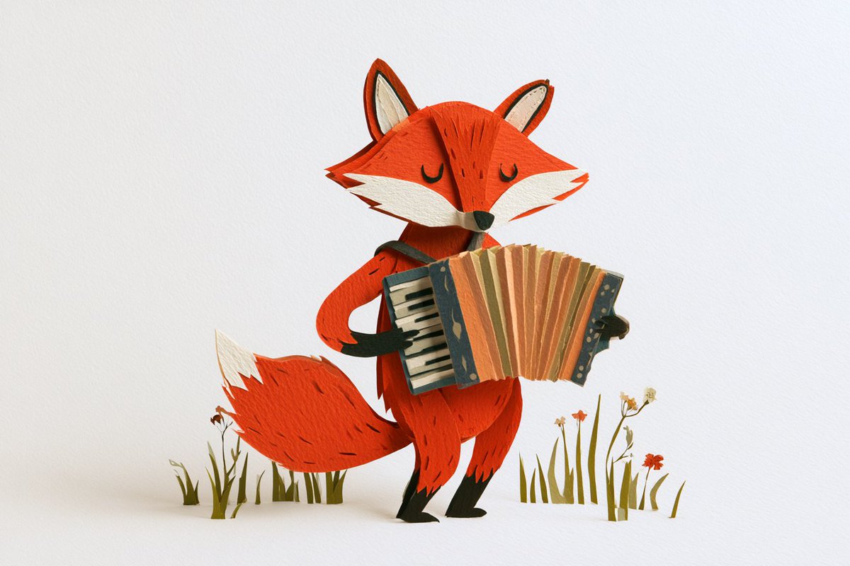 Layered Paper Cut-Out Folk Character