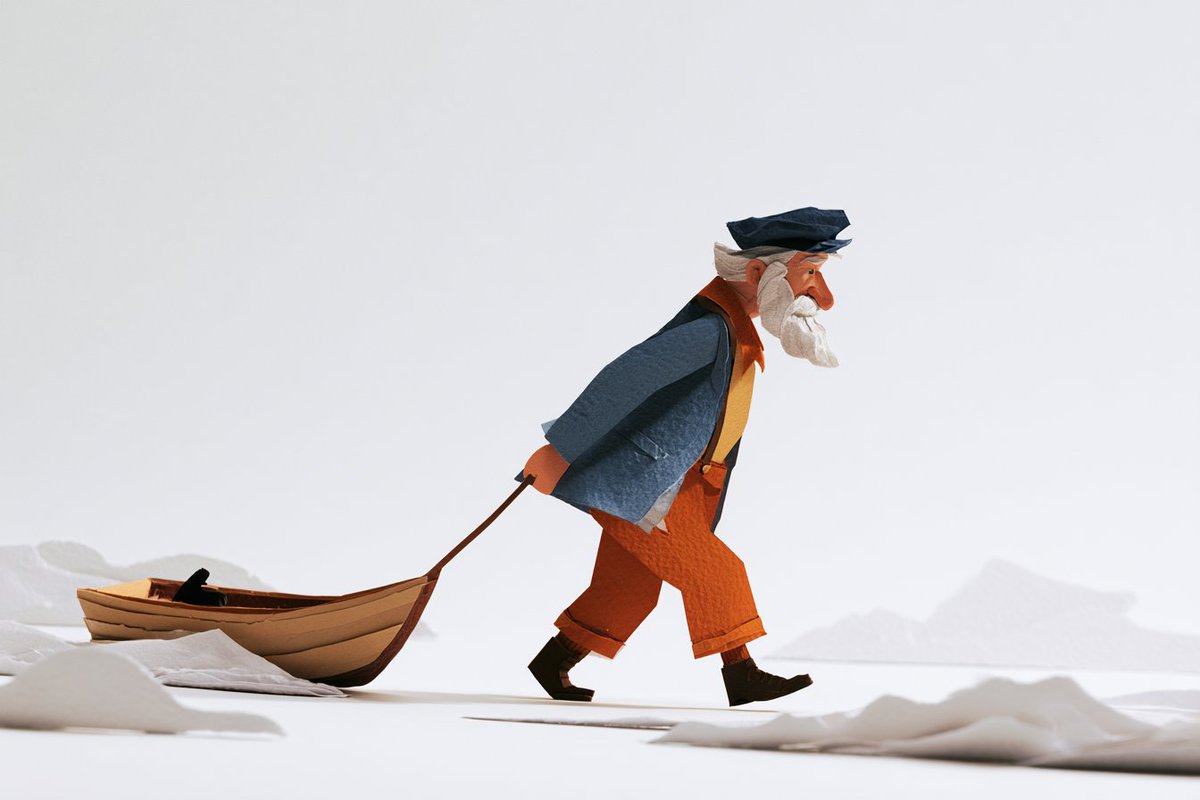 Layered Paper Cut-Out Folk Character