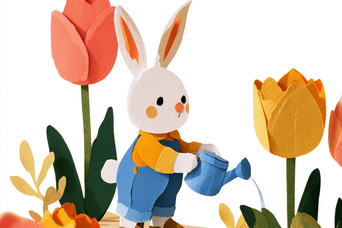 Layered Paper Cut-Out Folk Character