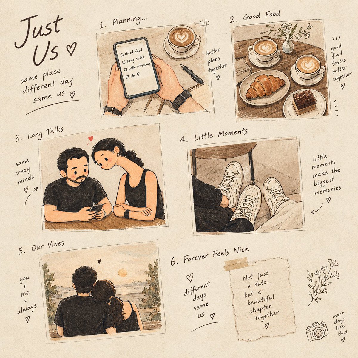 Culinary Sketchbook Multi-Frame Food Story