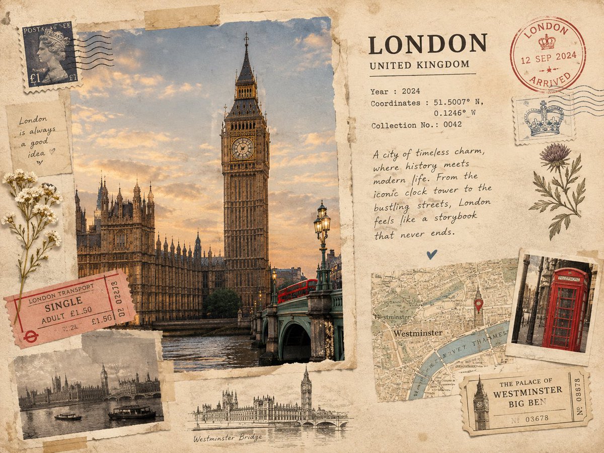 Vintage Explorer Travel Memory Card