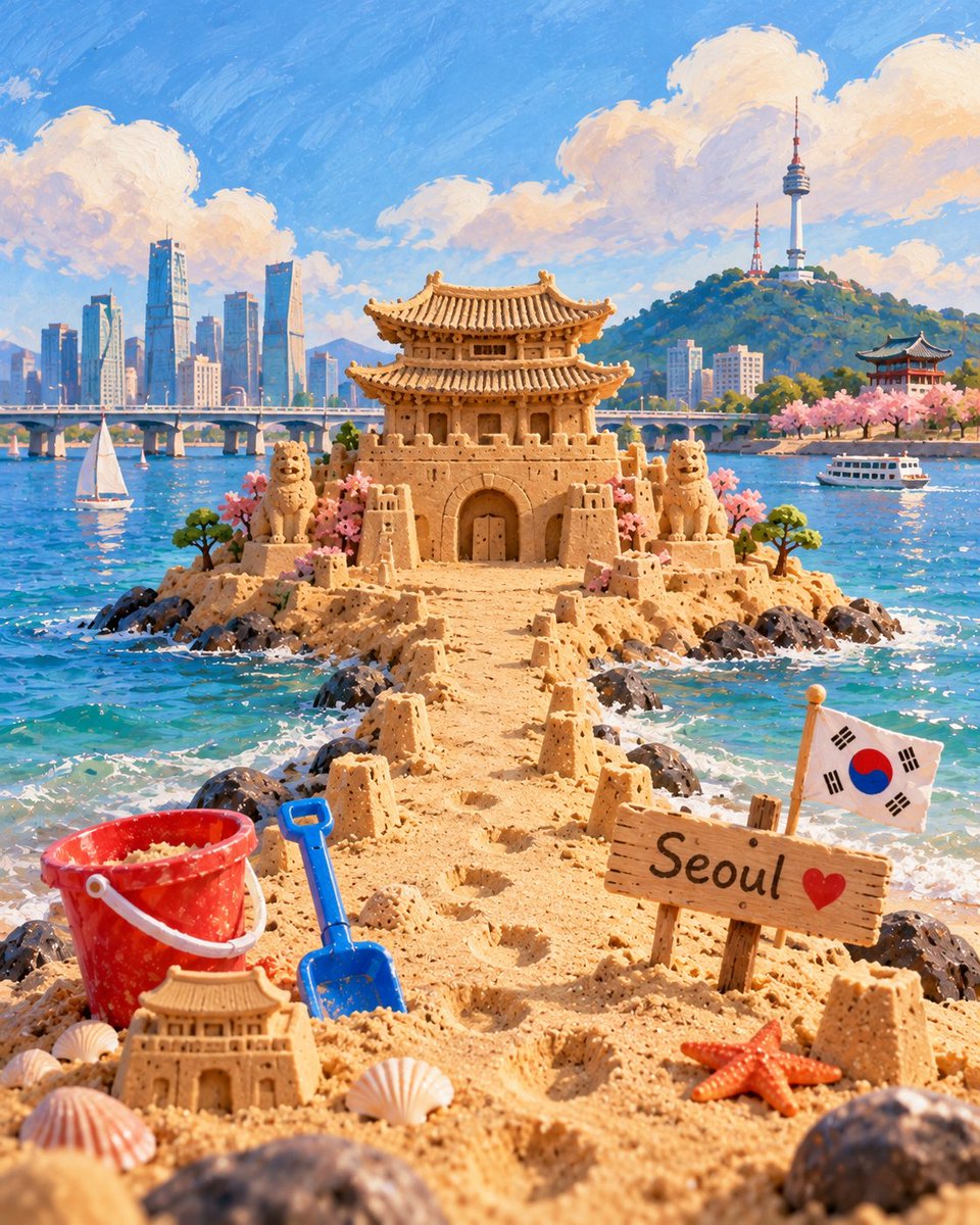 Sand-Sculpted Landmark Children's Picture-Book Cover