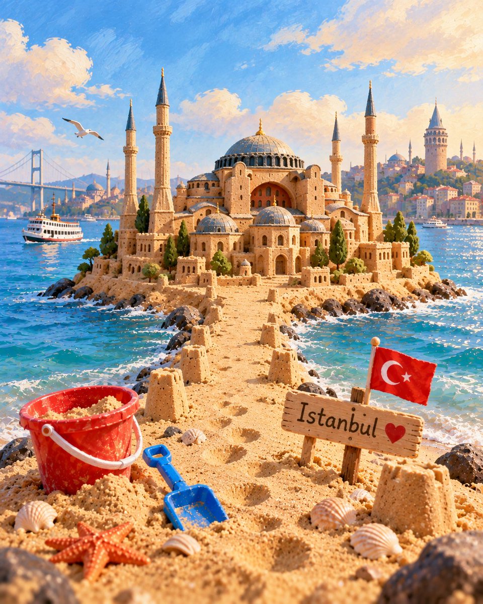 Sand-Sculpted Landmark Children's Picture-Book Cover