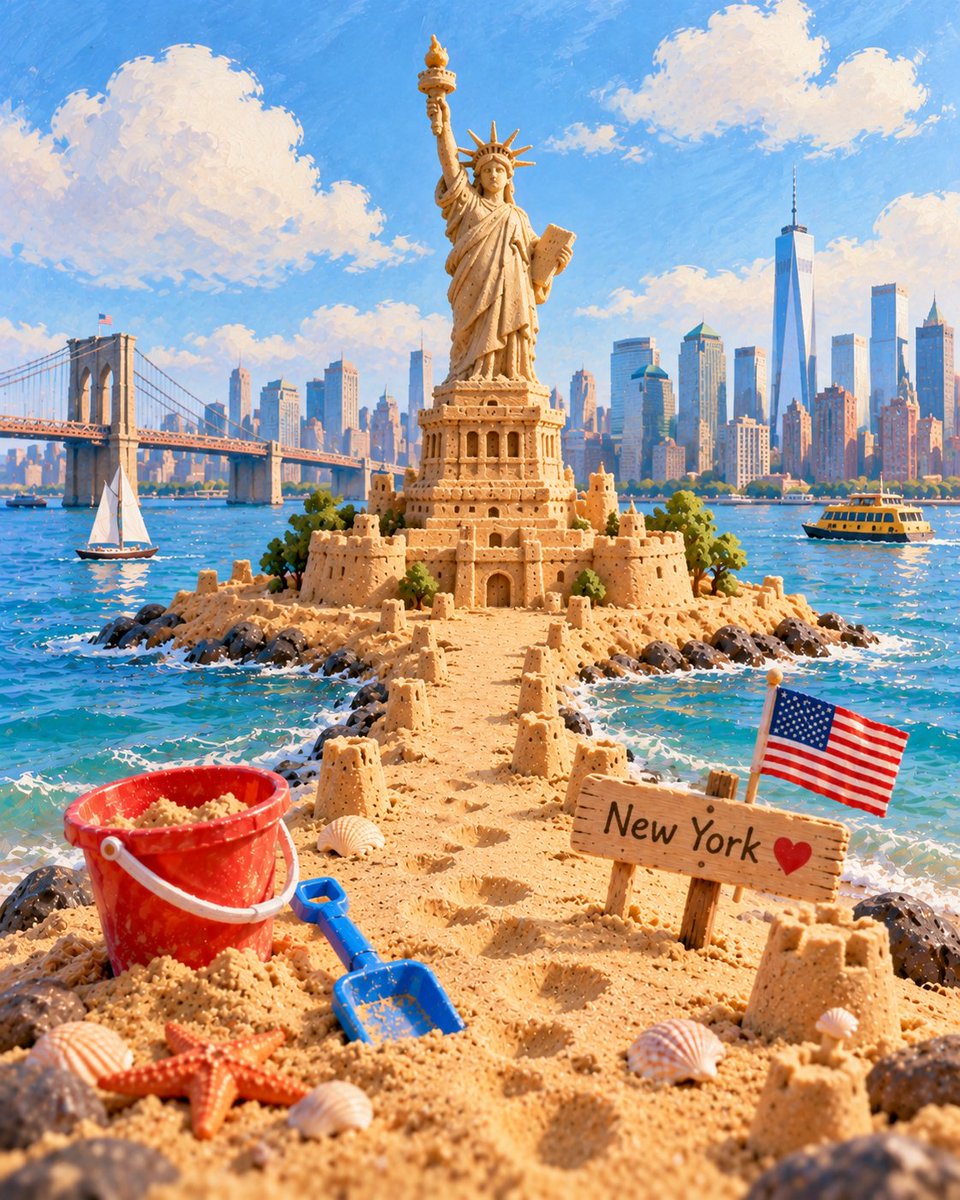Sand-Sculpted Landmark Children's Picture-Book Cover