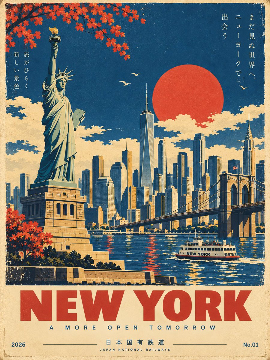 Showa Era Japanese Railway Screen Print Poster