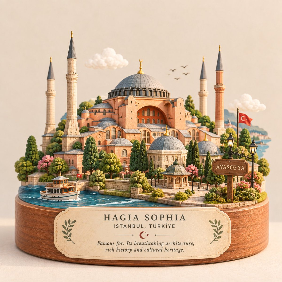 Pastel Cute Landmark Souvenir Diorama