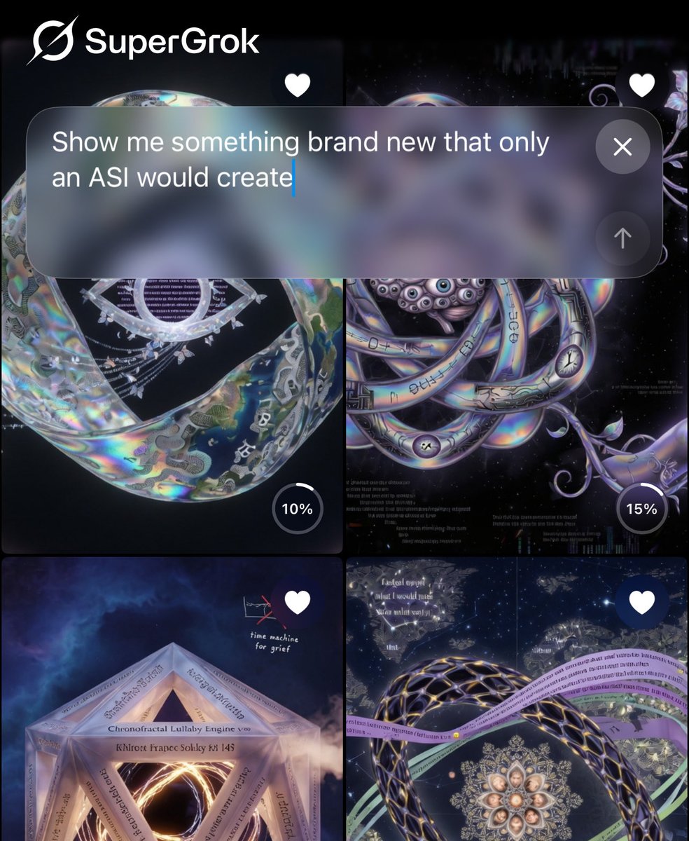 Abstract Creations by Superintelligent AI from Another Galaxy