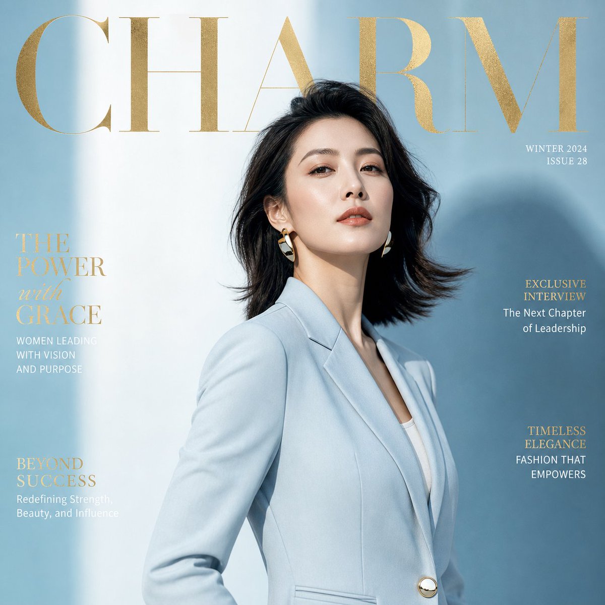 High-End Commercial Magazine Cover Portrait
