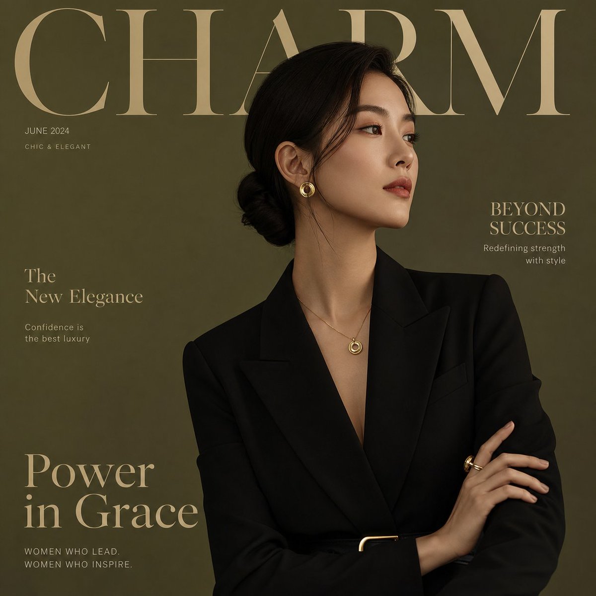 High-End Commercial Magazine Cover Portrait