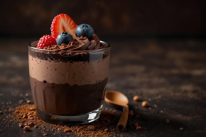 Luxury Keto Dessert Presentation with Soft Lighting