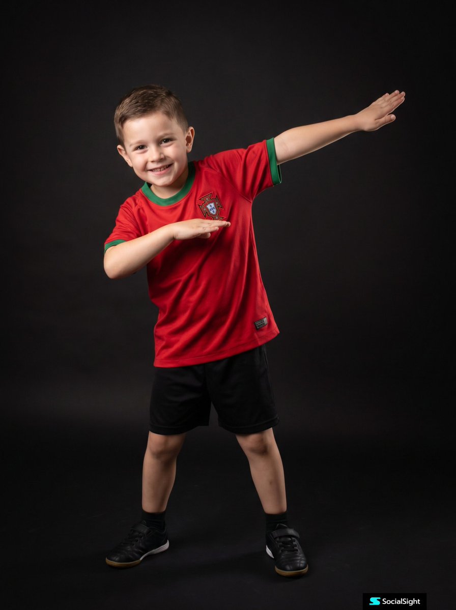 Professional Full-Body Studio Portrait Of A Cheerful Young Child (4–6
