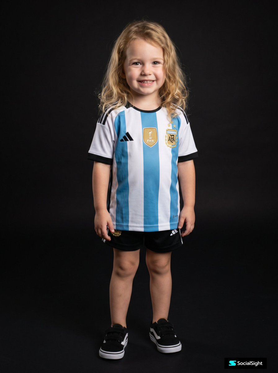 Professional Full-Body Studio Portrait Of A Cheerful Young Child (4–6