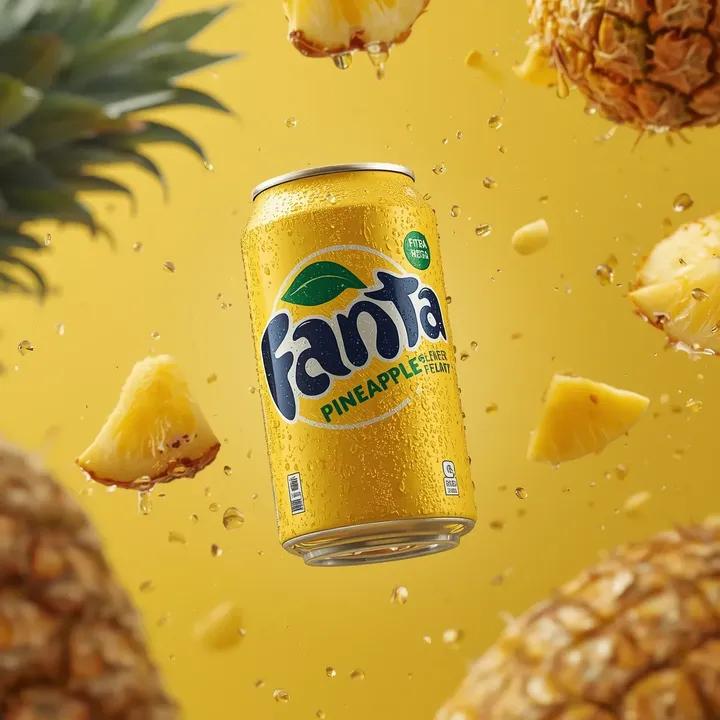 Ultra-realistic Fanta Aluminum Soda Can Product Photography