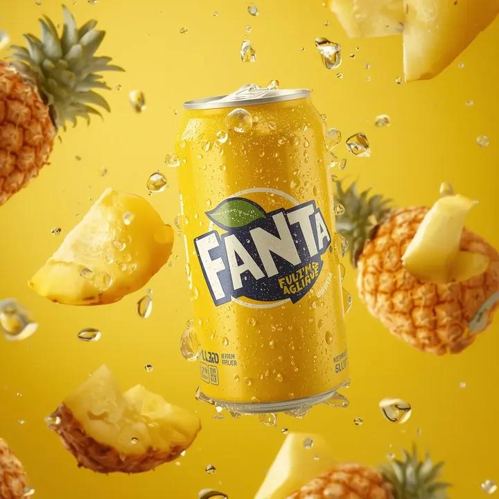 Ultra-realistic Fanta Aluminum Soda Can Product Photography