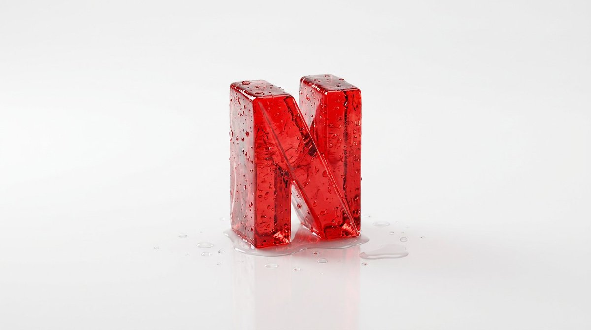 Hyper-realistic Ice Cube Logo Studio Photograph