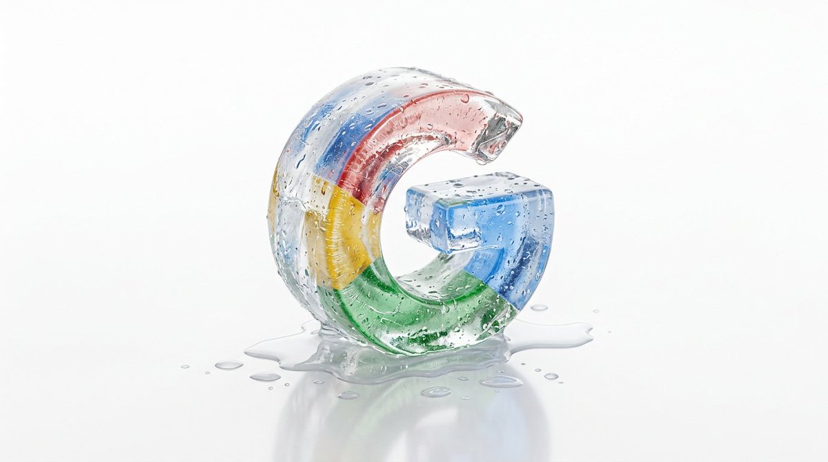 Hyper-realistic Ice Cube Logo Studio Photograph