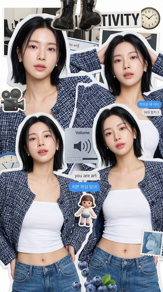 AI Generated Portrait in Korean Beauty Aesthetic