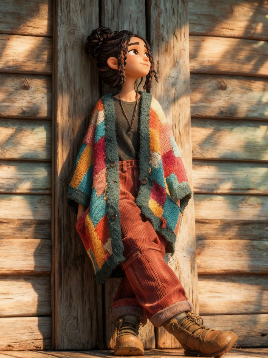 Pixar-style 3D Illustration of a Young Girl