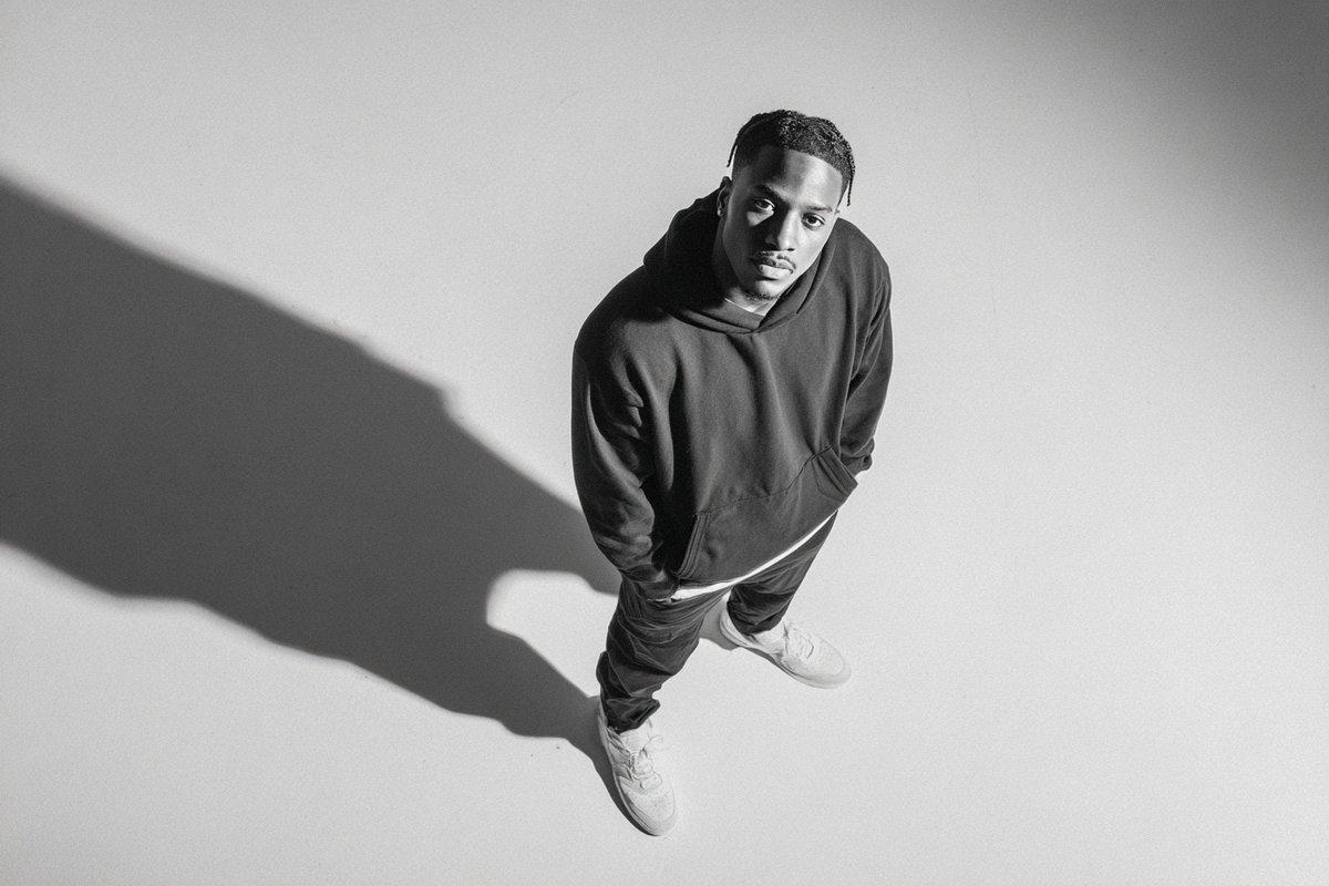 35-Degree Overhead Editorial Studio Portrait