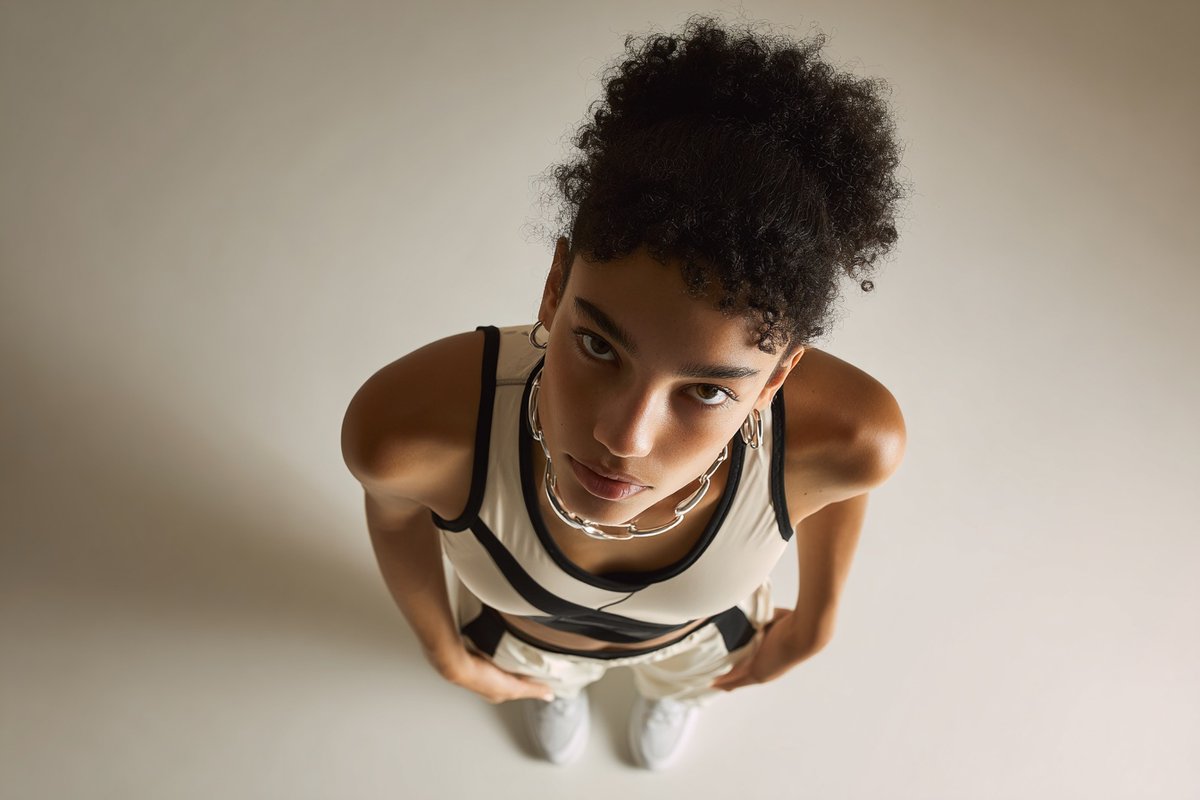 35-Degree Overhead Editorial Studio Portrait