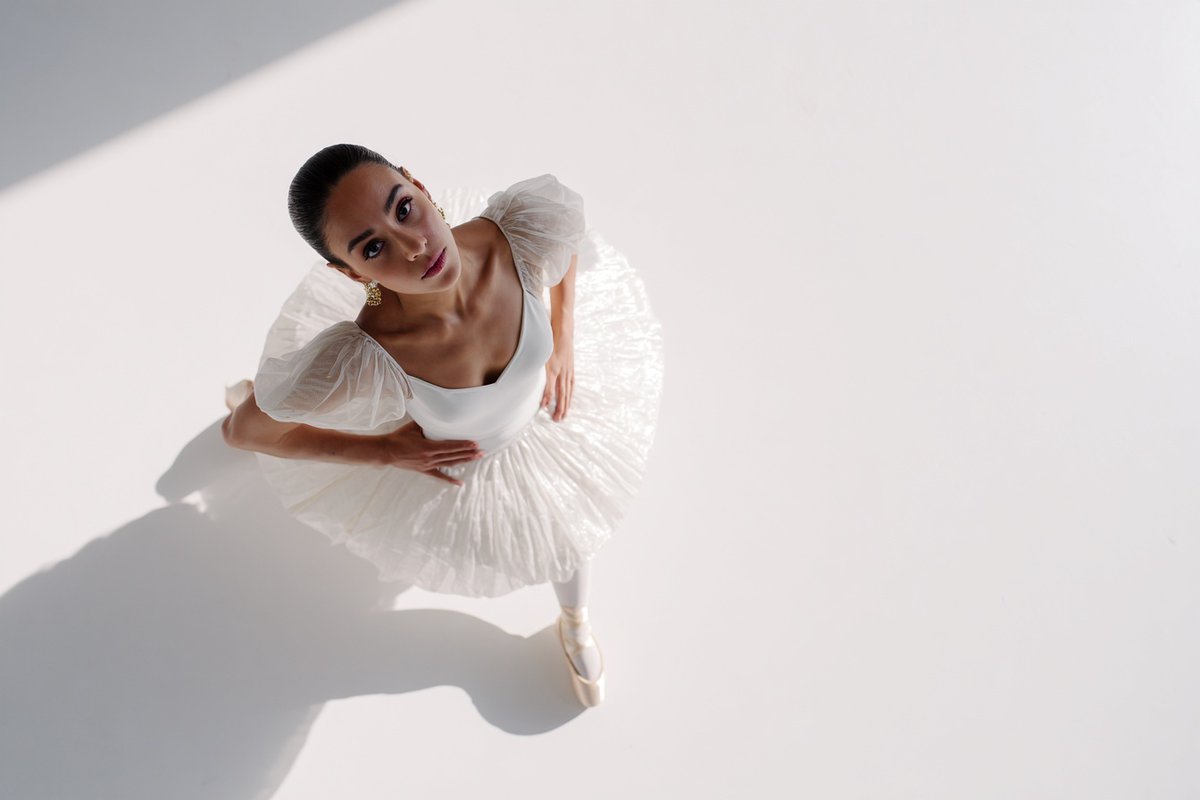 35-Degree Overhead Editorial Studio Portrait