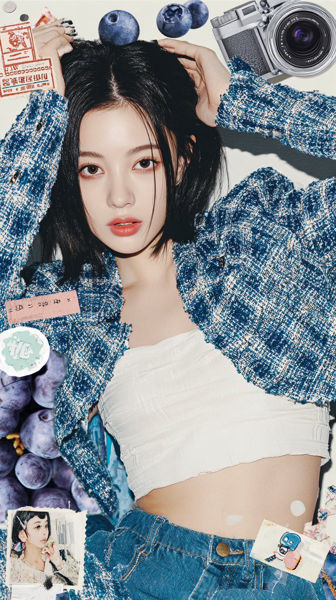 Y2K Digital Scrapbook Collage of a Young Woman