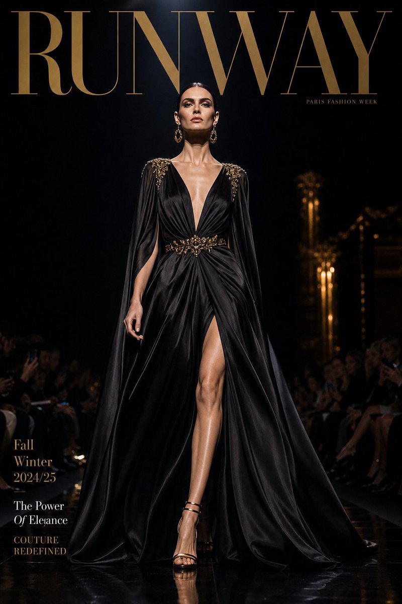 Luxury High-Fashion Runway Magazine Cover
