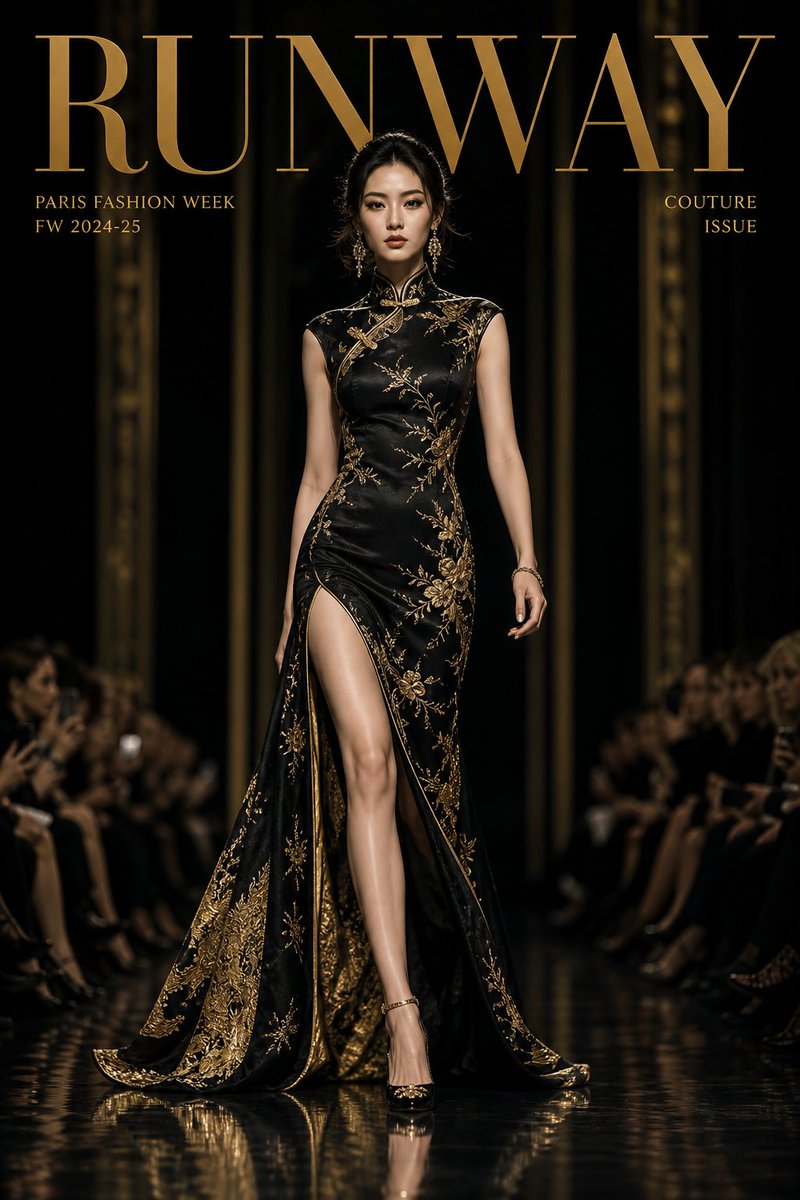 Luxury High-Fashion Runway Magazine Cover