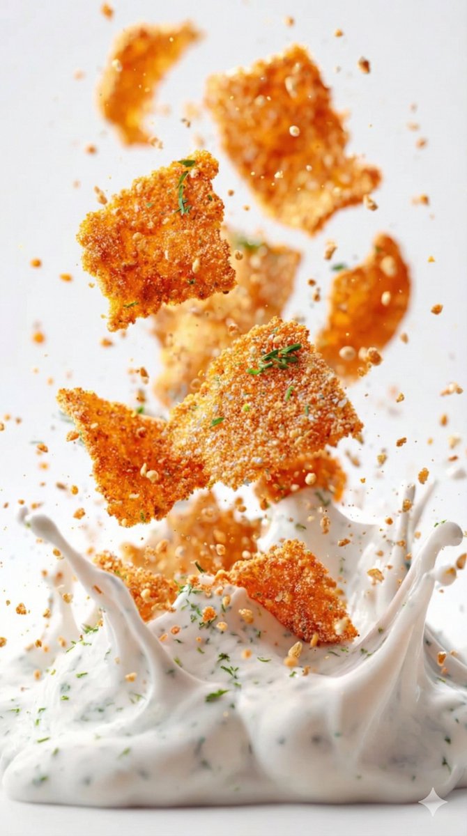 Macro Slow-Motion Shot of Chips