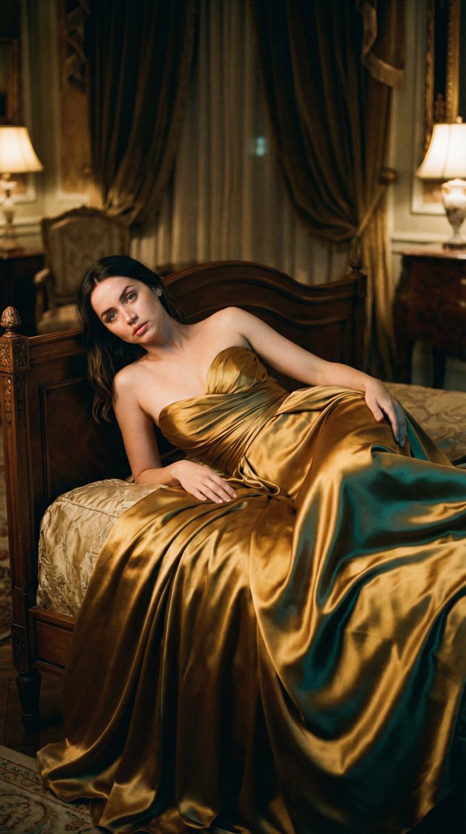 Ana de Armas in Bed, Cinematic Still Photograph