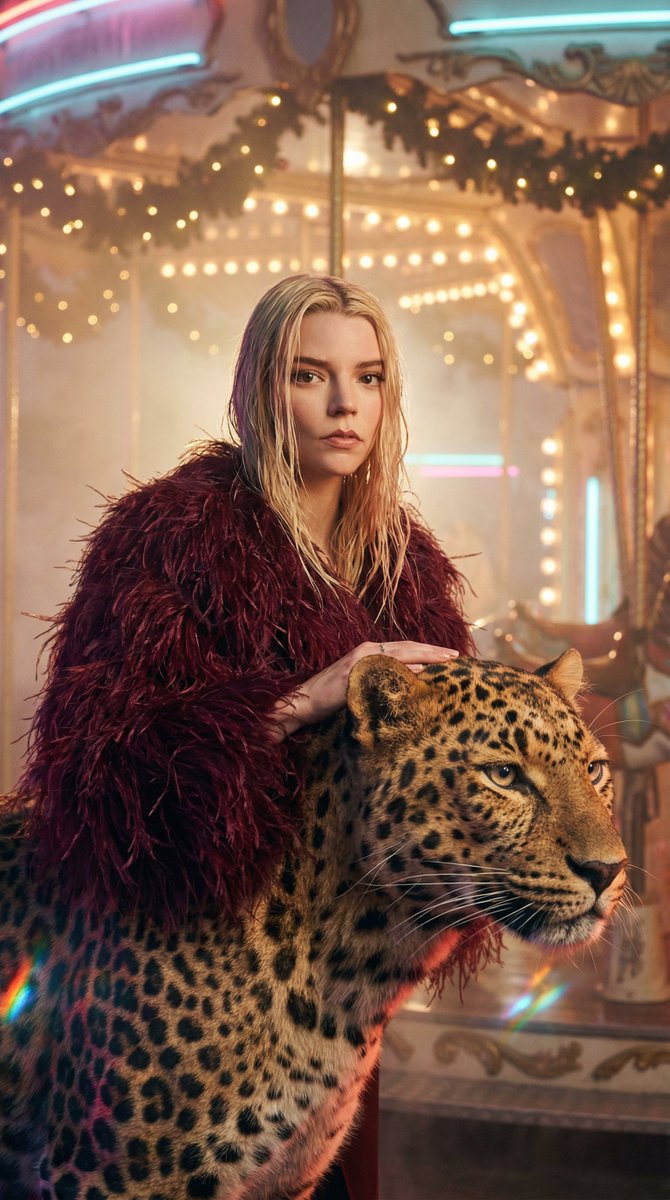 High-fashion Cinematic Portrait with Leopard and Celeb