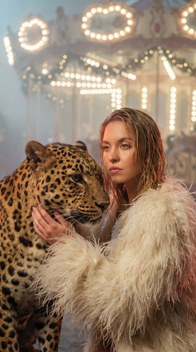 High-fashion Cinematic Portrait with Leopard and Celeb