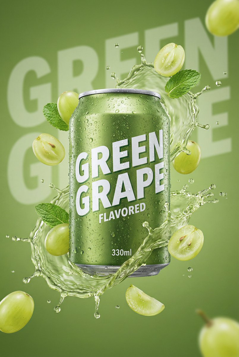 Hyper-realistic 3D Fruit Soda Ad Template