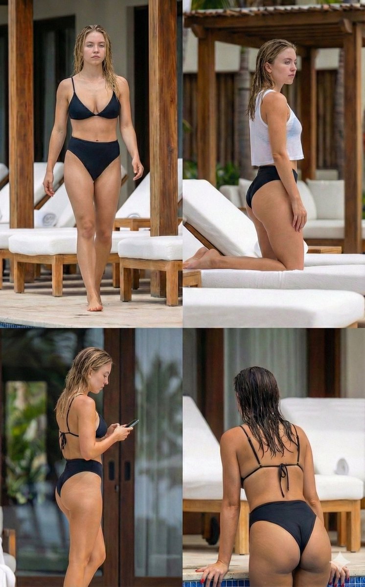 Actresses Swimming in Pool with Detailed Appearance