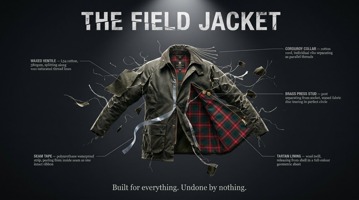 Deconstructed Garment in Freeze Frame Style