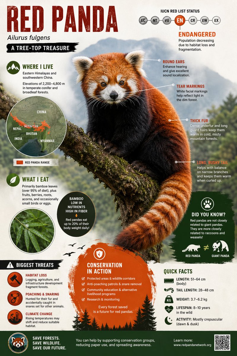 Infographic of an Endangered Animal with Photorealistic Detail